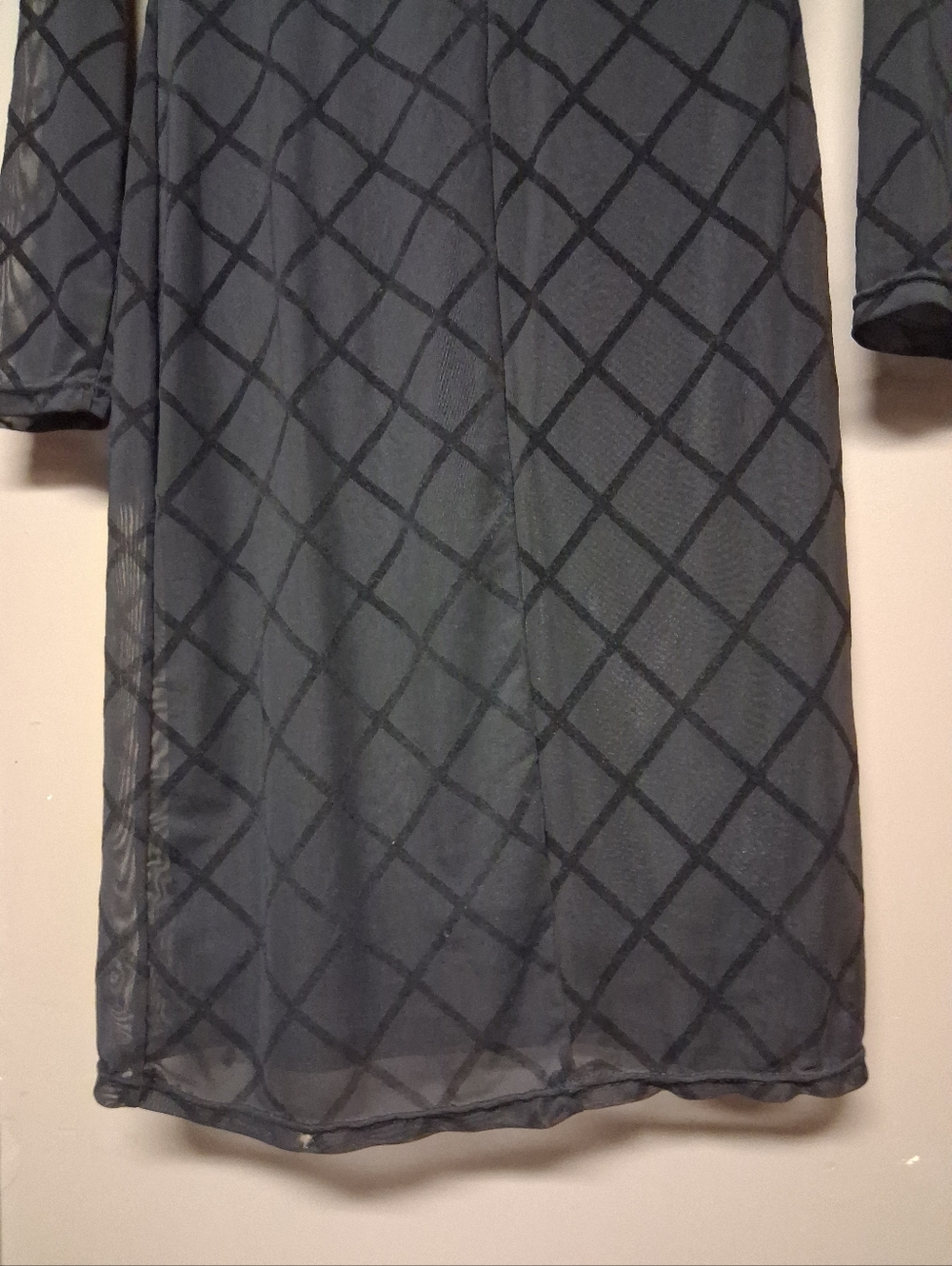 Black Mesh Dress Gothic Midi Dress - Picture 5 of 7